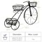 Bicycle Style Flower Pot Holder 3 Tier Iron Plant Stand Basket Rack Black